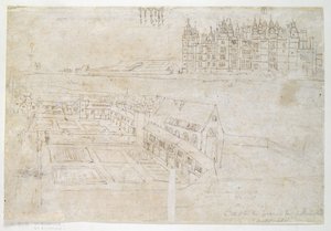 Giardini privati, Palazzo di Richmond, c.1544 da Anthonis van den Wyngaerde